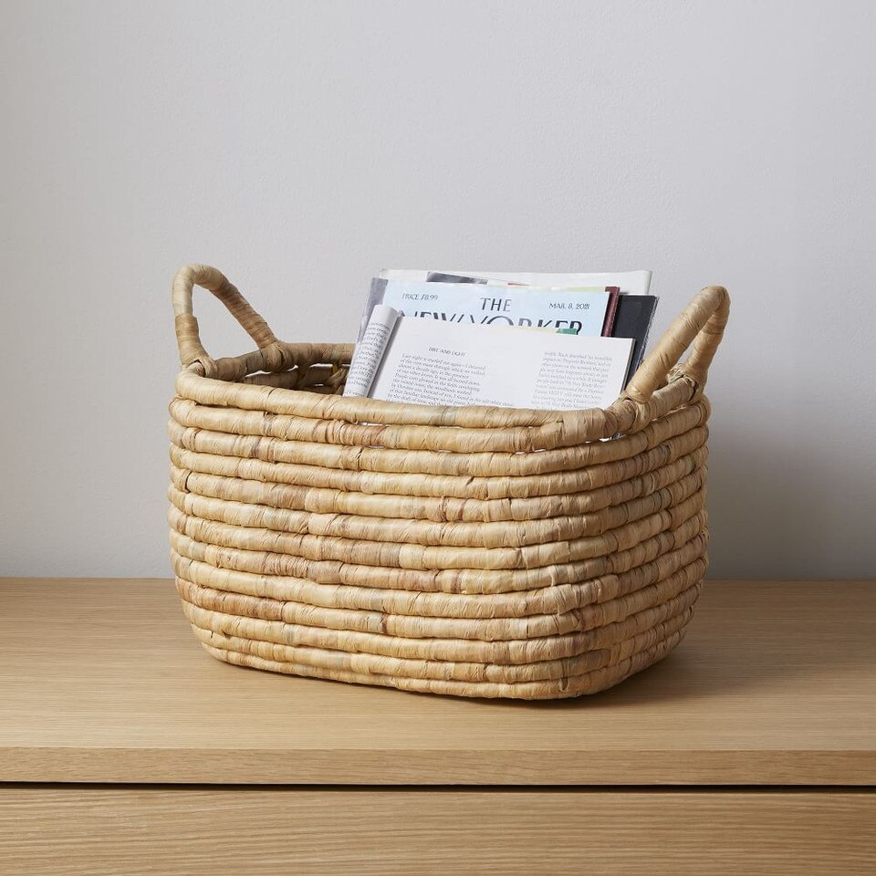Woven Seagrass Baskets Natural west elm United Kingdom